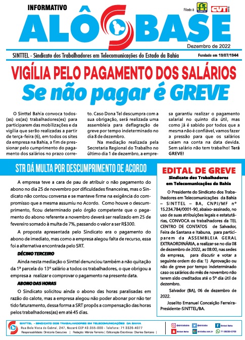 TEL: Se não pagar É GREVE